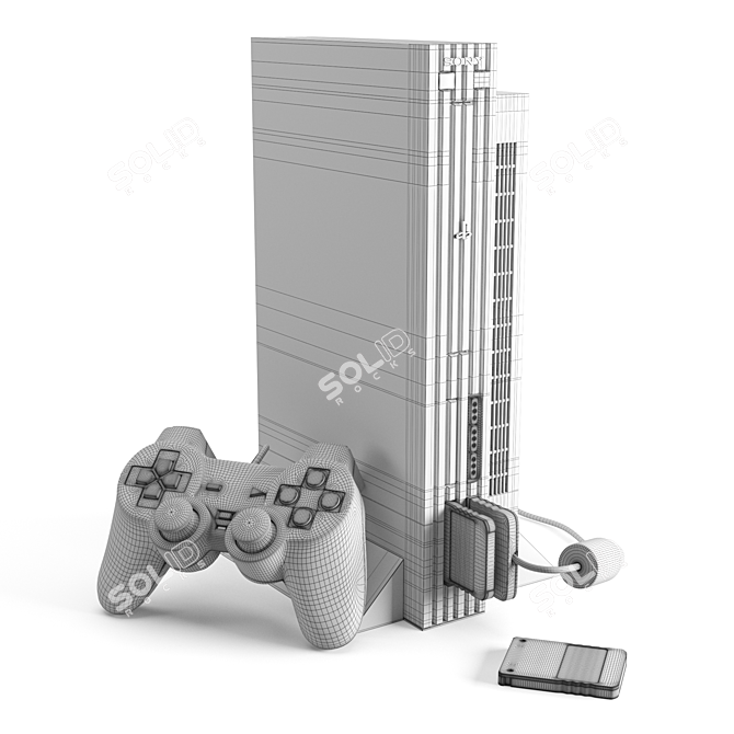 Classic Gaming Powerhouse: Sony PS2 3D model image 5