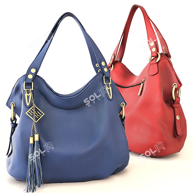 Petite Jolie Blue Handbag MAX OBJ Texture Folder 3D model image 1