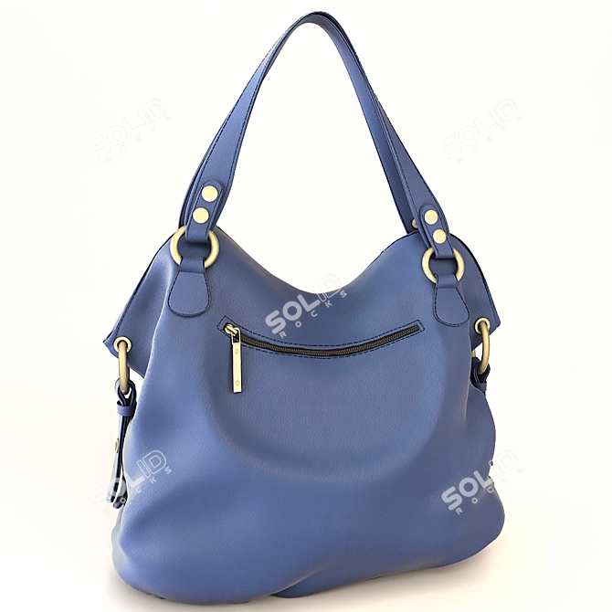 Petite Jolie Blue Handbag MAX OBJ Texture Folder 3D model image 2