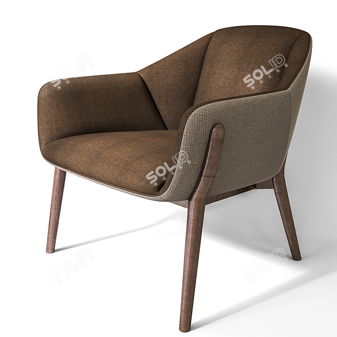 Cozy Nest Chair 3D model image 1