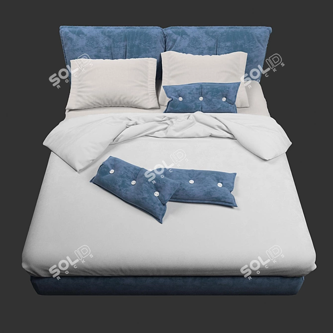 Tomasella Sogno Bed: Italian Elegance in Your Bedroom 3D model image 2