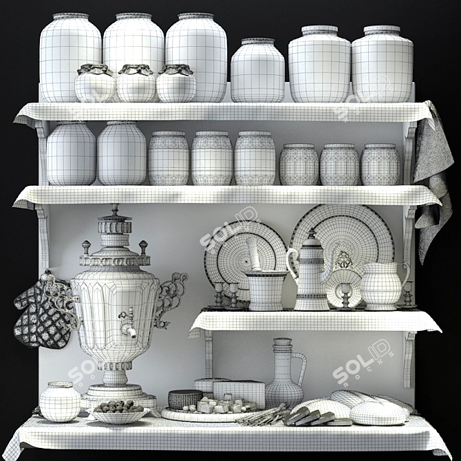 Elegant Decorative Set 3D model image 3