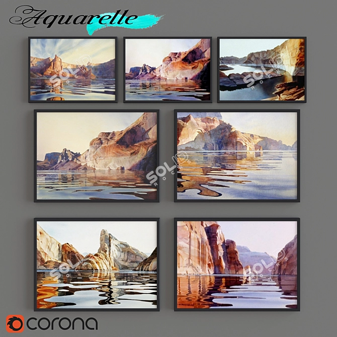 Aquarelle Part 25 - Rocky Shores 3D model image 1