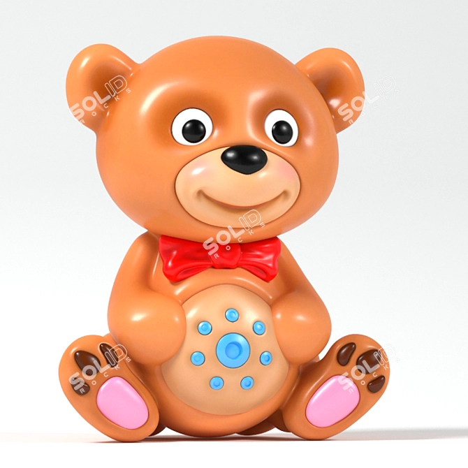 Cuddly Bear Plush Toy 3D model image 1