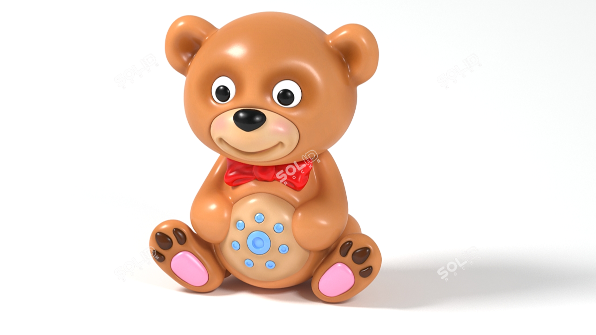 Cuddly Bear Plush Toy 3D model image 2