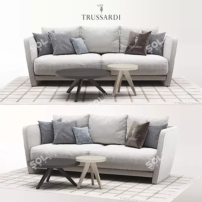 Trussardi Casa Lightshell Sofa Set: Elegant and Versatile 3D model image 1