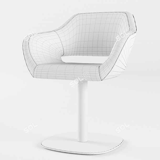 Elegant Manu-07 Base Chair 3D model image 3