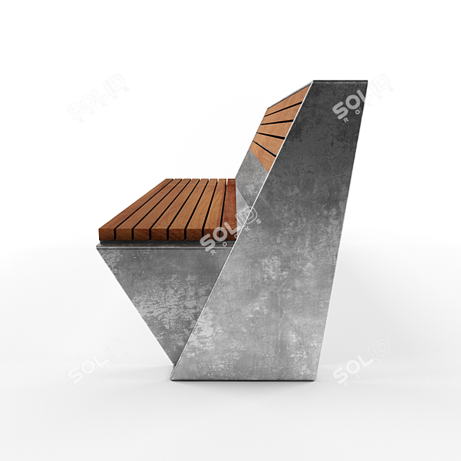 Sleek Loop Bench by Lucas Galan 3D model image 3