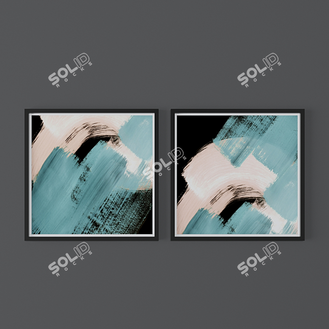 SEMELART Abstract Poster Set 3D model image 3