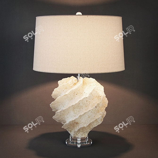 Elegant Melrose Table Lamp 3D model image 1