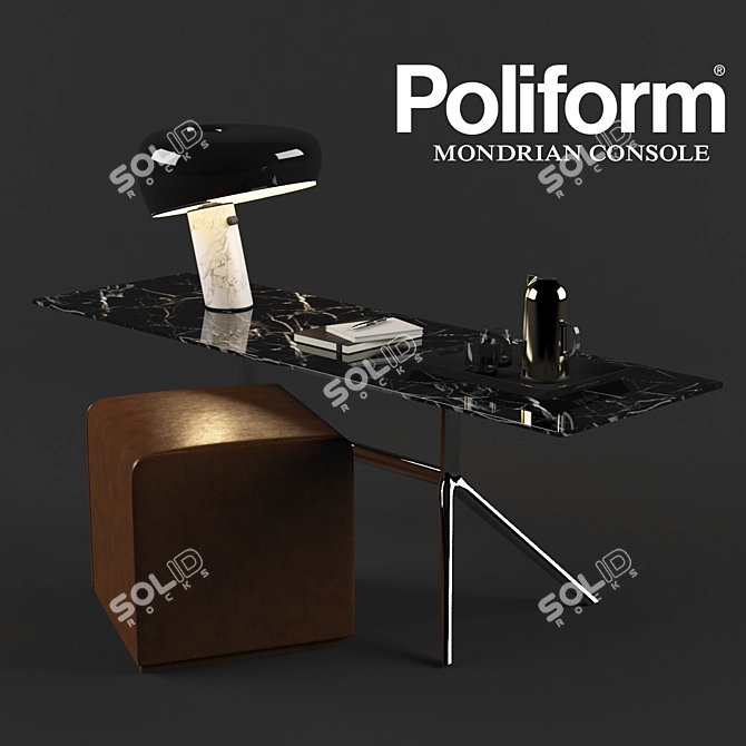 Poliform Mondrian Console: Sleek Design for Versatile Spaces 3D model image 1