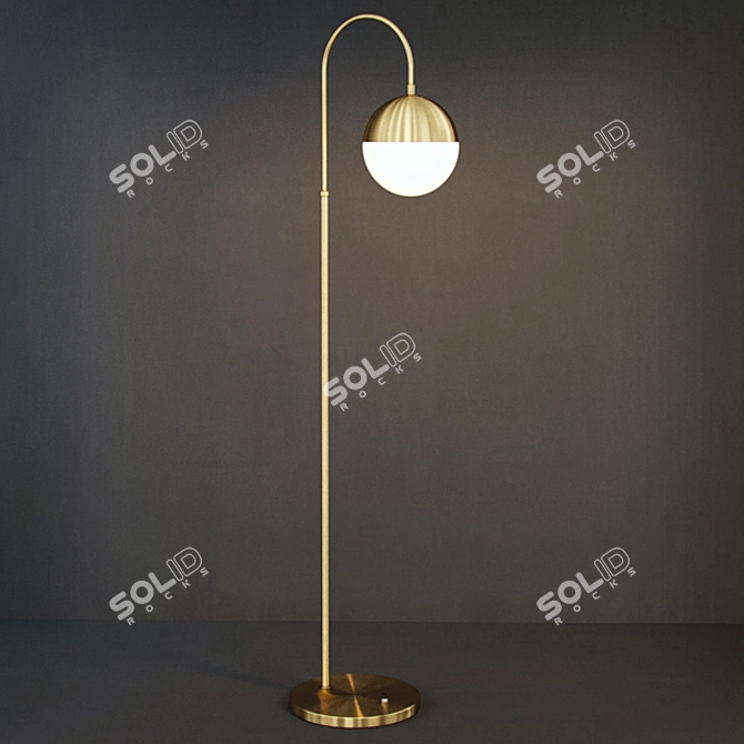 Modern Industrial Autry Floor Lamp 3D model image 1