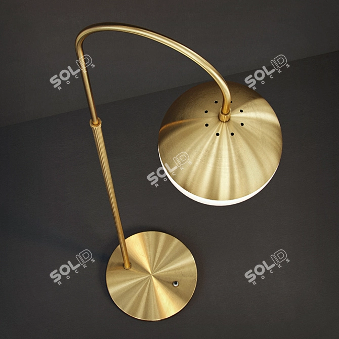 Modern Industrial Autry Floor Lamp 3D model image 2