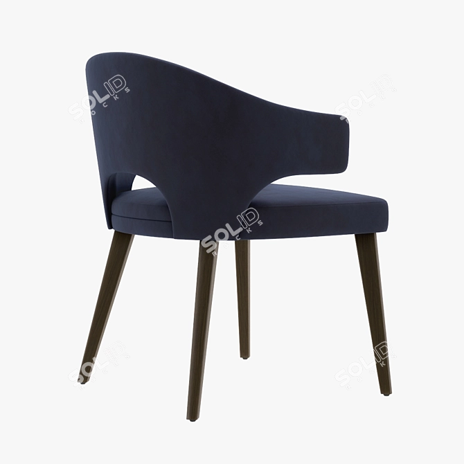 Elegant Eva Armrest Chair 3D model image 2