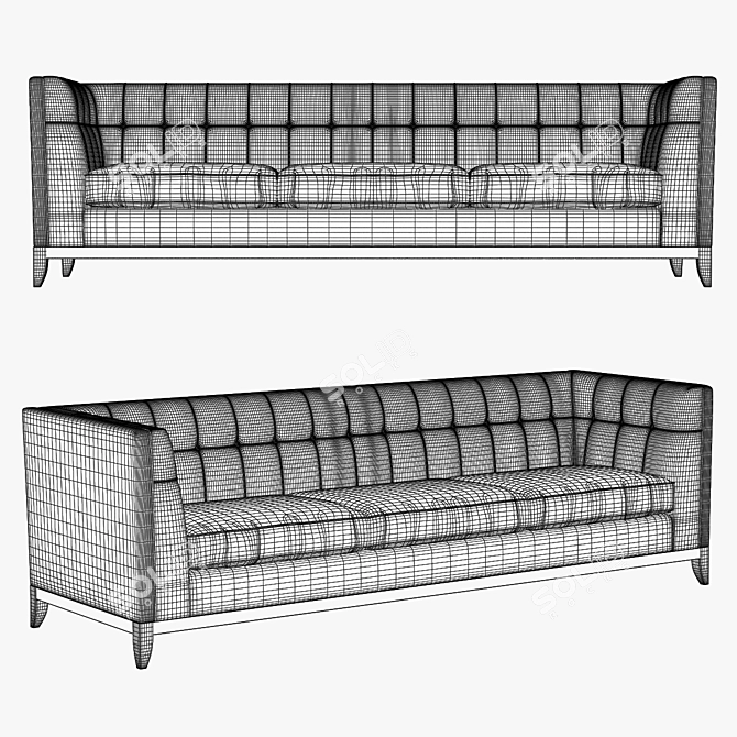 Lixis 5-Seat Sofa by Seven Sedie 3D model image 3