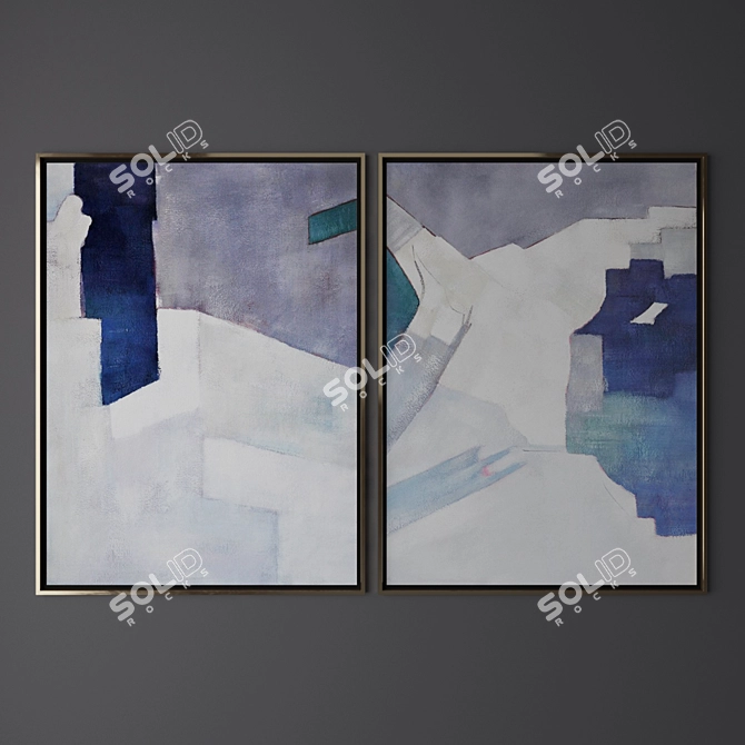 Modern Art Set | 30"x40" | Vertical 3D model image 2