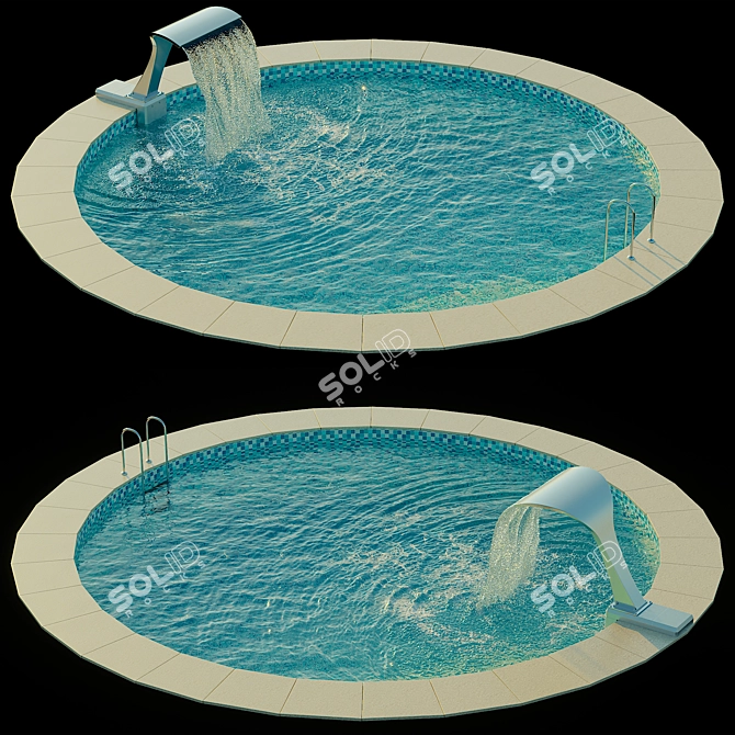  Serene Oasis Swimming Pool 3D model image 1