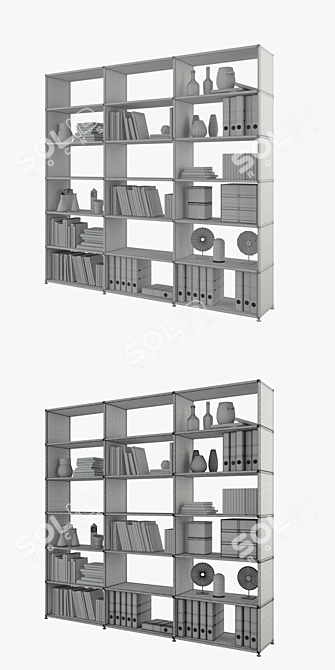 Haller System Cabinet: Modern Storage Solution 3D model image 3