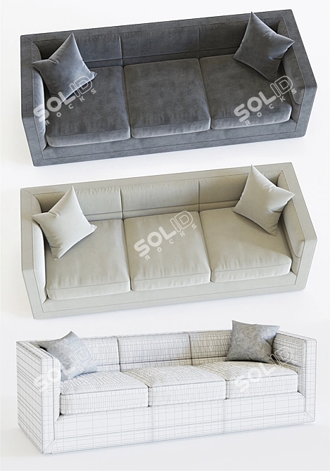 Luxurious Adonia Sofa by Eichholtz 3D model image 2