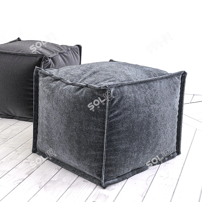 Cozy Pouf Pack 3D model image 2