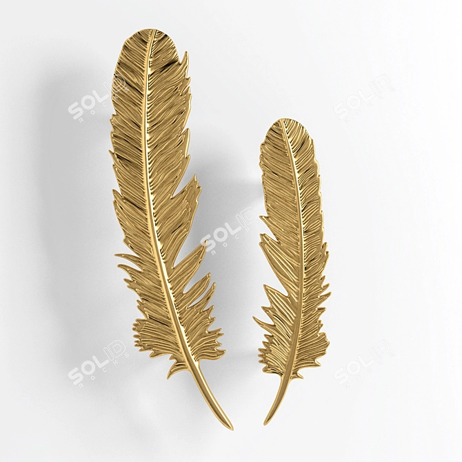 Feathered Panel - Exquisite Decor Piece 3D model image 5