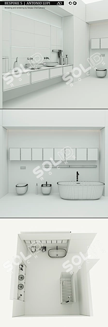 Eleganza Bathroom Furniture Set 3D model image 3