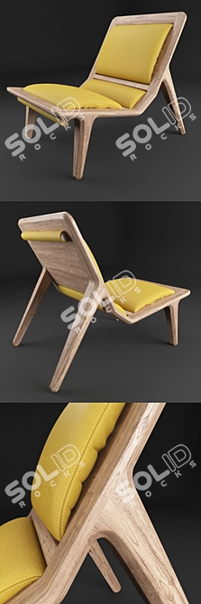 Title: LayAir Low Armchair: Comfort and Style! 3D model image 2