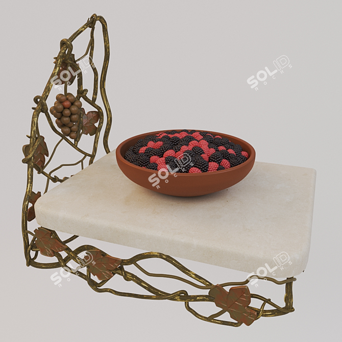 Forged Berry Shelf 3D model image 2