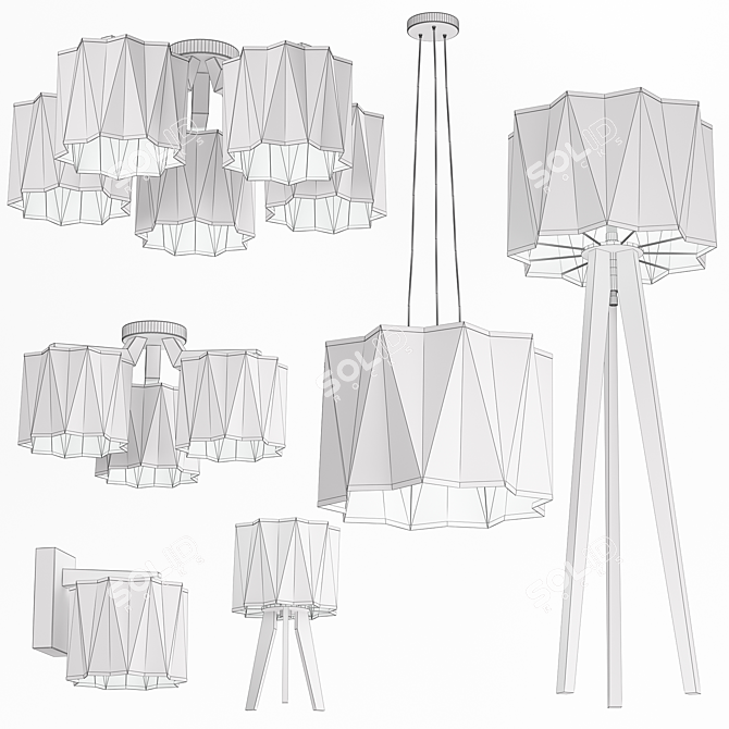 Elegant TK Lighting Piano Fixtures 3D model image 2