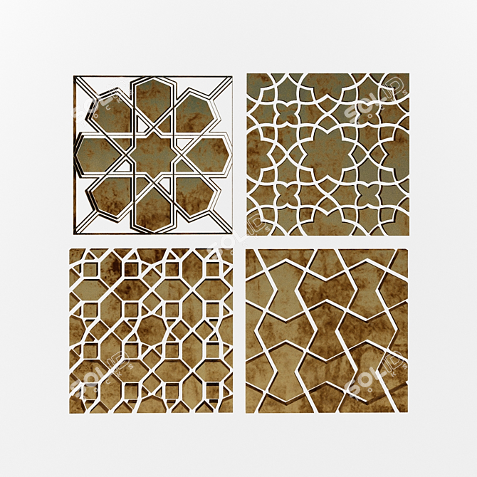 Elegant Iranian 3D Panel 3D model image 1