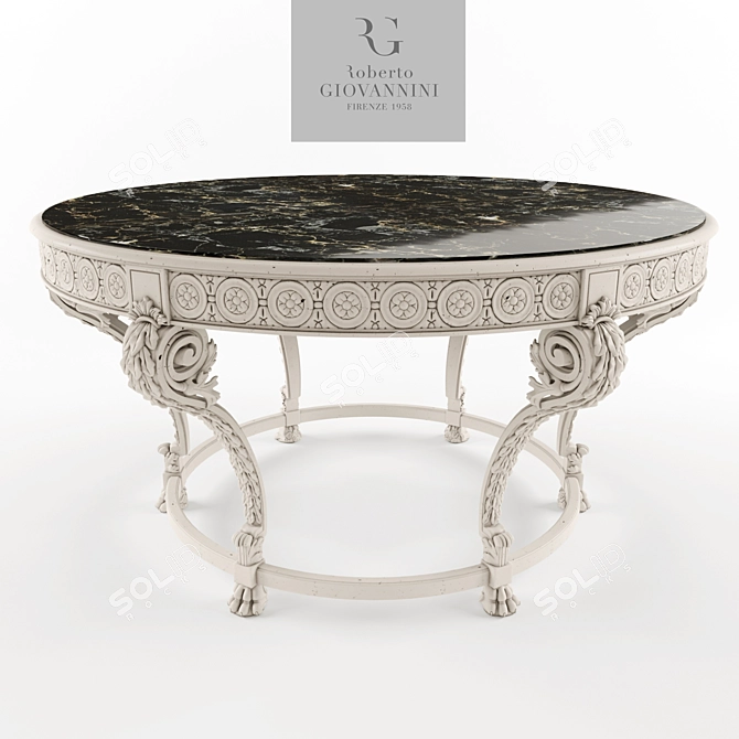 Elegant Renaissance Welcome Table 3D model image 1