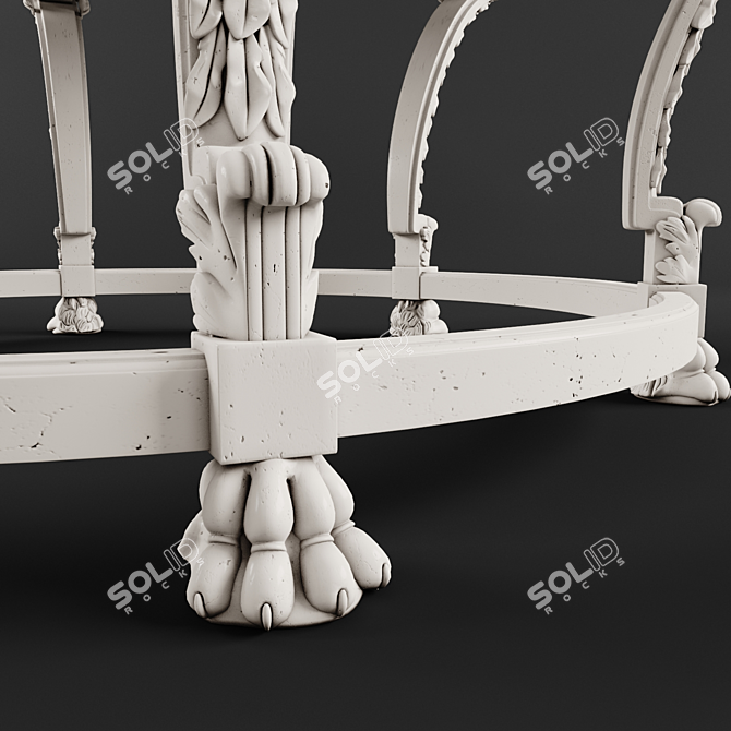 Elegant Renaissance Welcome Table 3D model image 3