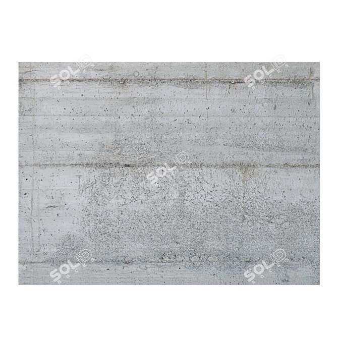 Industrial Concrete Wall Texture 3D model image 1