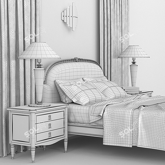 Salda Bedroom Set 3D model image 2