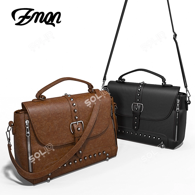 Classic Leather Bag ZMQN 3D model image 1