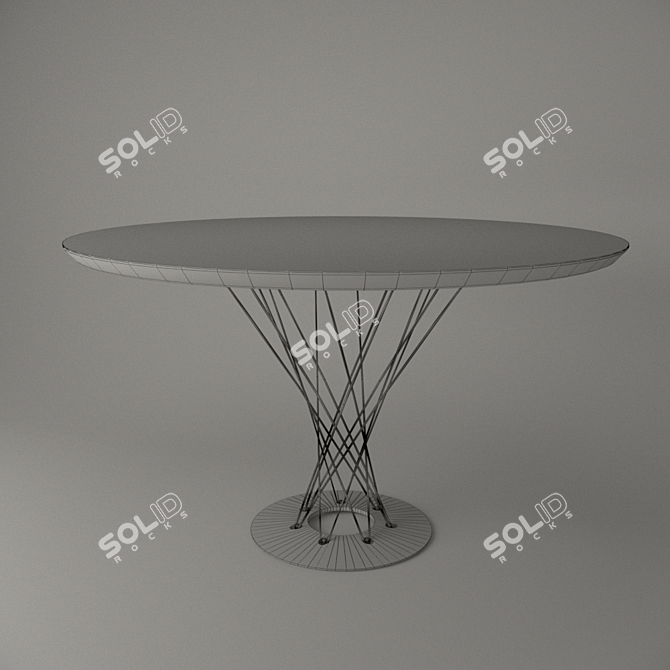 Sleek Noguchi Cyclone Table 3D model image 2