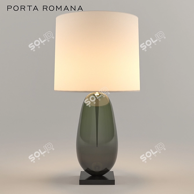 Coffee Bean Table Lamp: Elegant Illumination by Porta Romana 3D model image 1