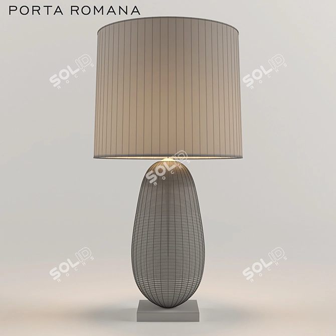 Coffee Bean Table Lamp: Elegant Illumination by Porta Romana 3D model image 2