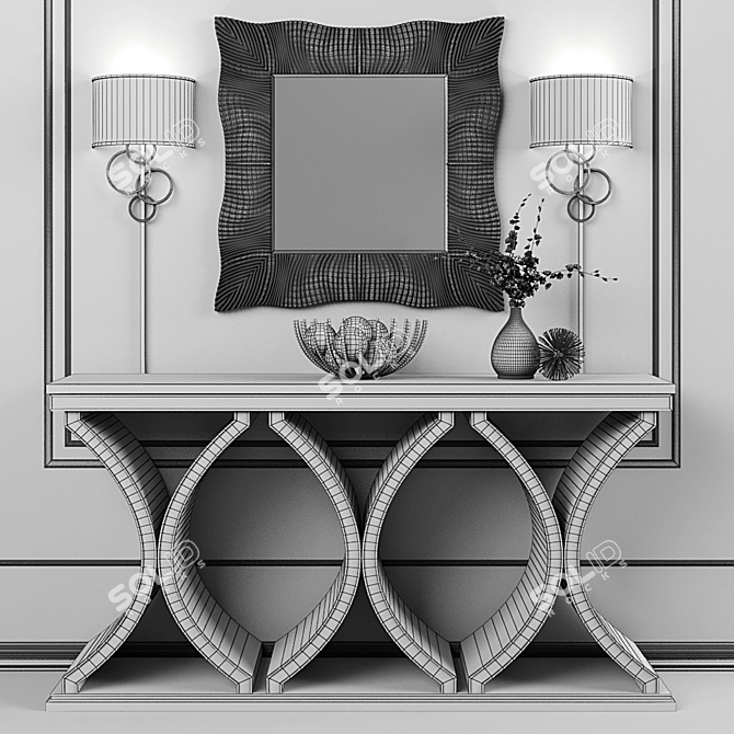 Versatile 4-Piece Home Decor Set 3D model image 2