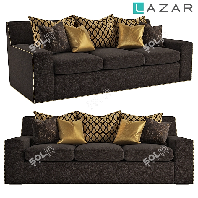 Lazar Malaga Sofa: Modern Elegance for Your Living Space 3D model image 1