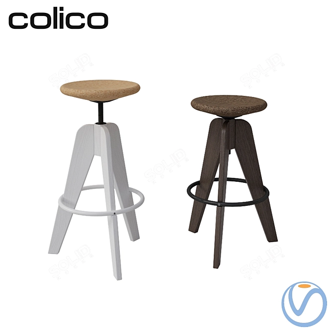 Tom Stool: Sleek Seating Solution 3D model image 1