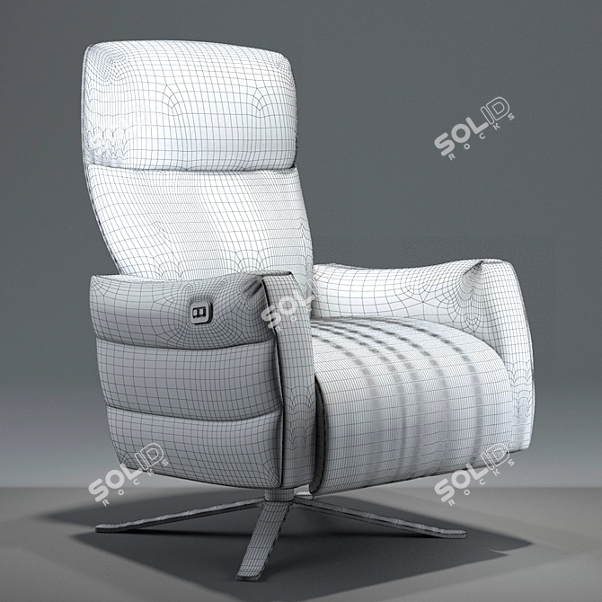 Modern Adjustable Natuzzi Idra Armchair 3D model image 3