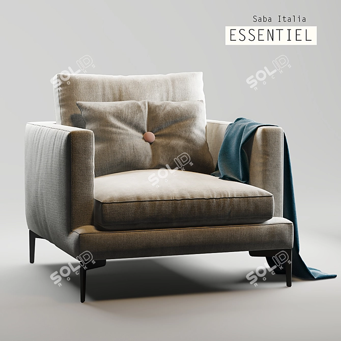 Essentiel Armchair: Stylish Comfort in Milan 3D model image 1