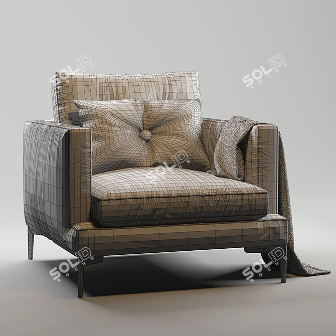 Essentiel Armchair: Stylish Comfort in Milan 3D model image 2