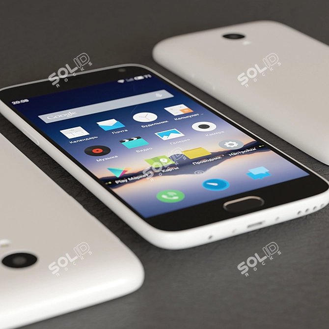 Sleek Meizu M2: Advanced Smartphone 3D model image 1