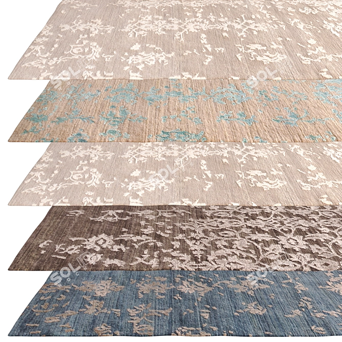 Bliss Carpets by Dovlet House - Set of 5 (2500x3000) 3D model image 2