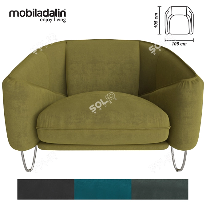 Flow Chair: Stylish Comfort for Your Home 3D model image 1