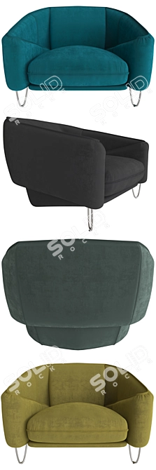 Flow Chair: Stylish Comfort for Your Home 3D model image 2