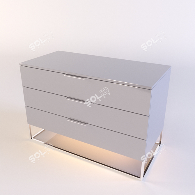 Molteni 909 Drawer Unit: Sleek & Stylish Design 3D model image 2