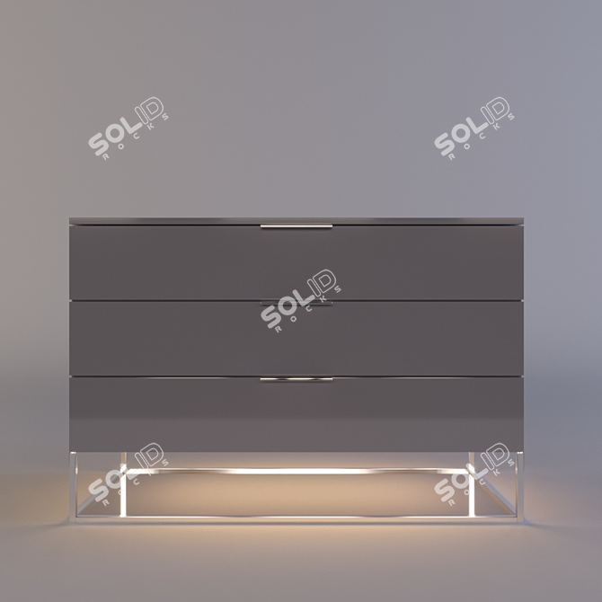 Molteni 909 Drawer Unit: Sleek & Stylish Design 3D model image 3